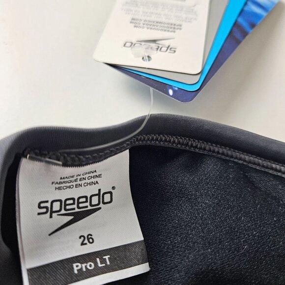 Speedo Womens Pro LT One-Piece Swimsuit Black & Gray Size 26 Competitive Pool - Picture 7 of 9